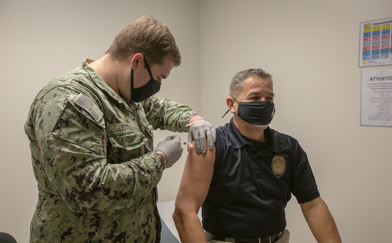 Moderna COVID-19 Vaccinations at Marine Corps Air Station Cherry Point, North Carolina.