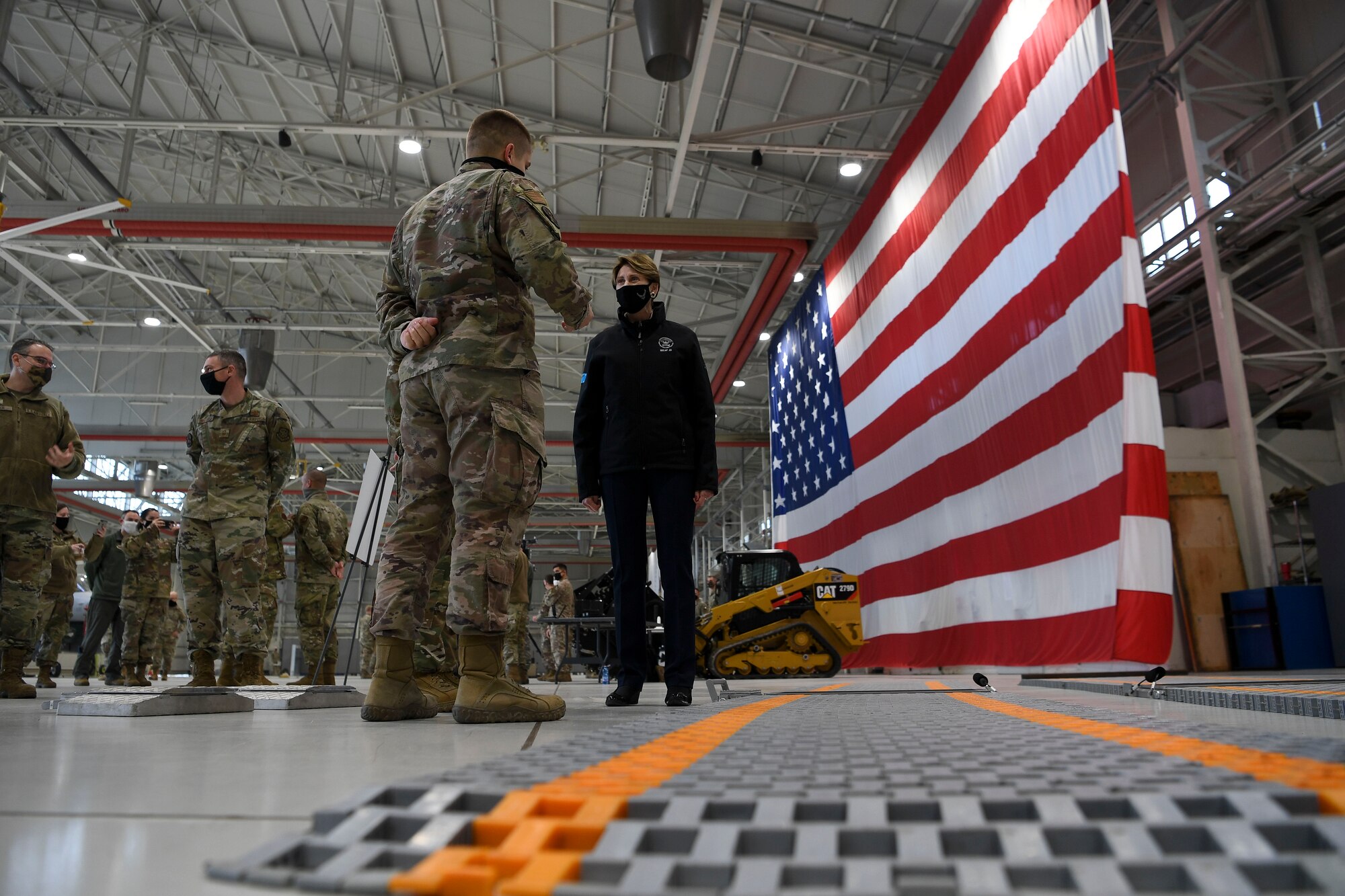 During their visit, the SECAF, Air Force Chief of Staff, and Chief Master Sergeant of the Air Force connected with Airmen and toured Aviano Air Base to emphasize the importance of the 31st Fighter Wing’s mission.