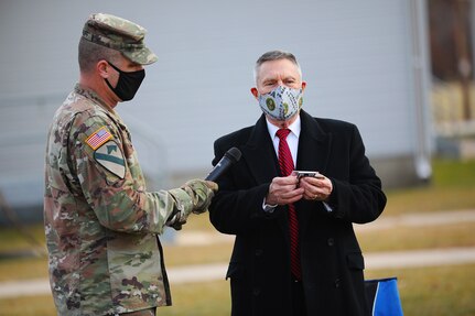 Fort McCoy Soldiers and Sparta Chamber of Commerce Honor Walter Haag