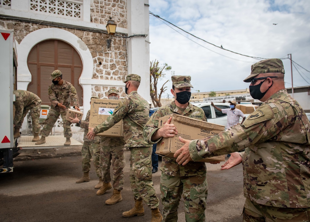 443rd Civil Affairs Battalion Delivers PPE to Djibouti City