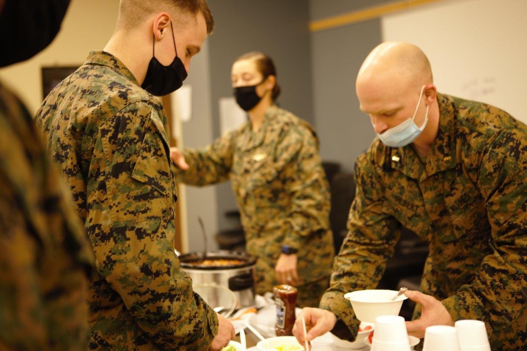 Marines of MASS-1 participate in the 2020 Chili Cook-Off