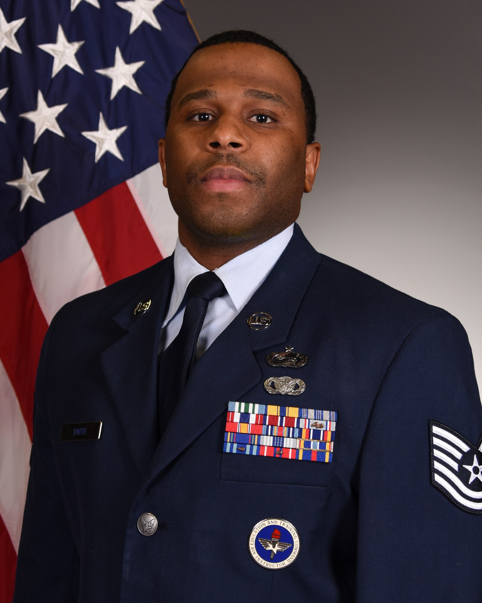 The official photo of U.S. Air Force Tech. Sgt. Eugene Smith III, on Goodfellow Air Force Base, Texas. (Courtesy photo)
