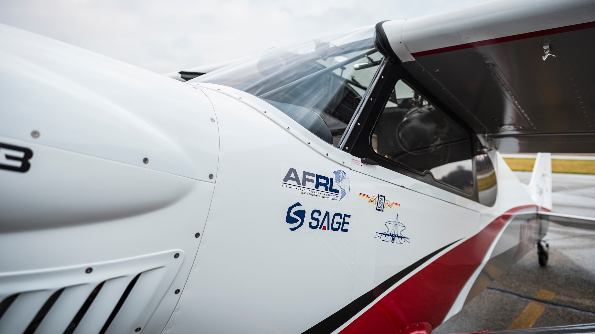 The AFRL LASH Lysander XCub is shown here during a Dec. 21, 2020 stop at the Lewis A. Jackson Regional Airport in Greene County, Ohio, on its journey to the AFRL 711th Human Performance Wing’s contracted research flight test organization facility in Maryland. The craft will be used to advance the initial “Lysander” personnel recovery flight experiments. (U.S. Air Force photo/Richard Eldridge)