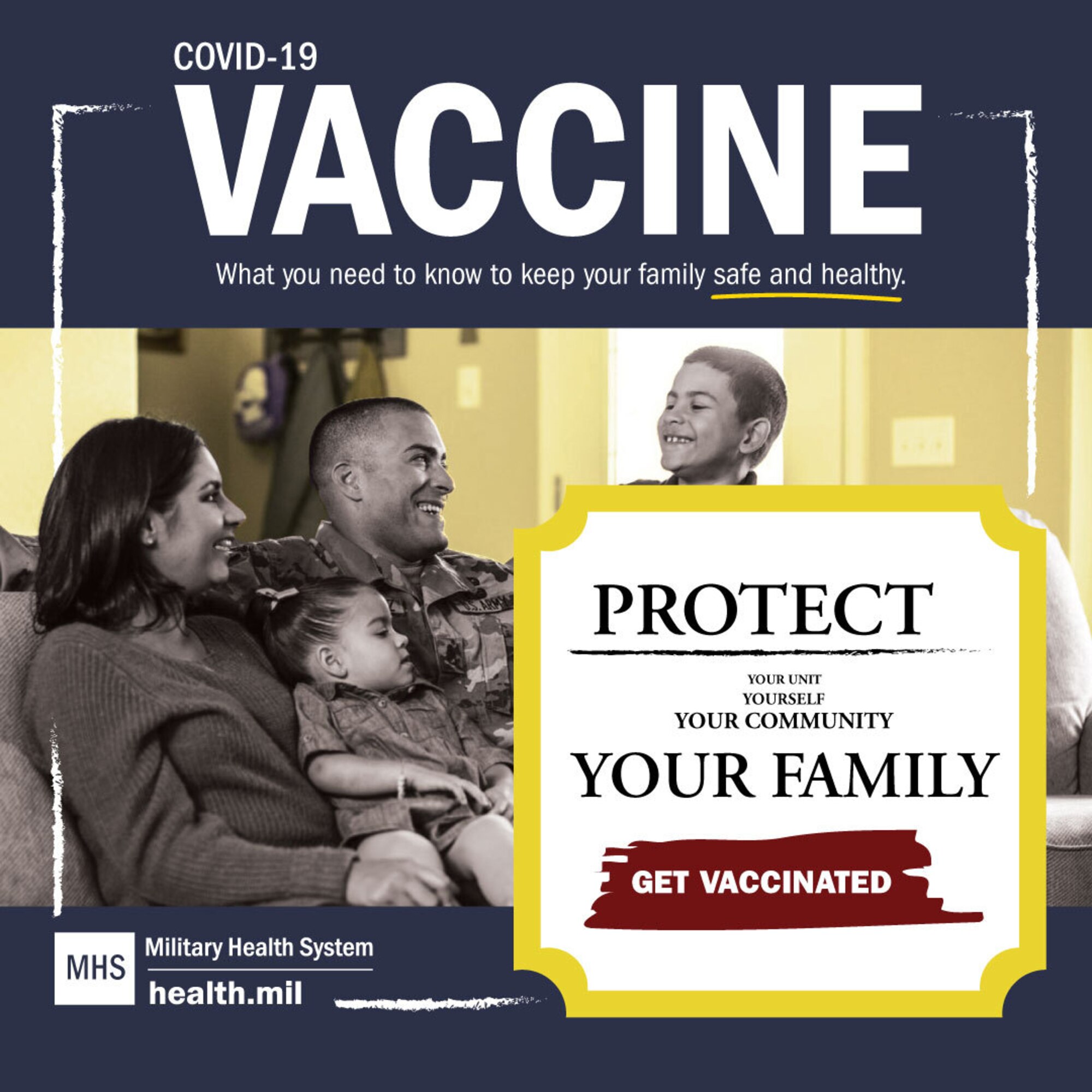 Graphic of family smiling.