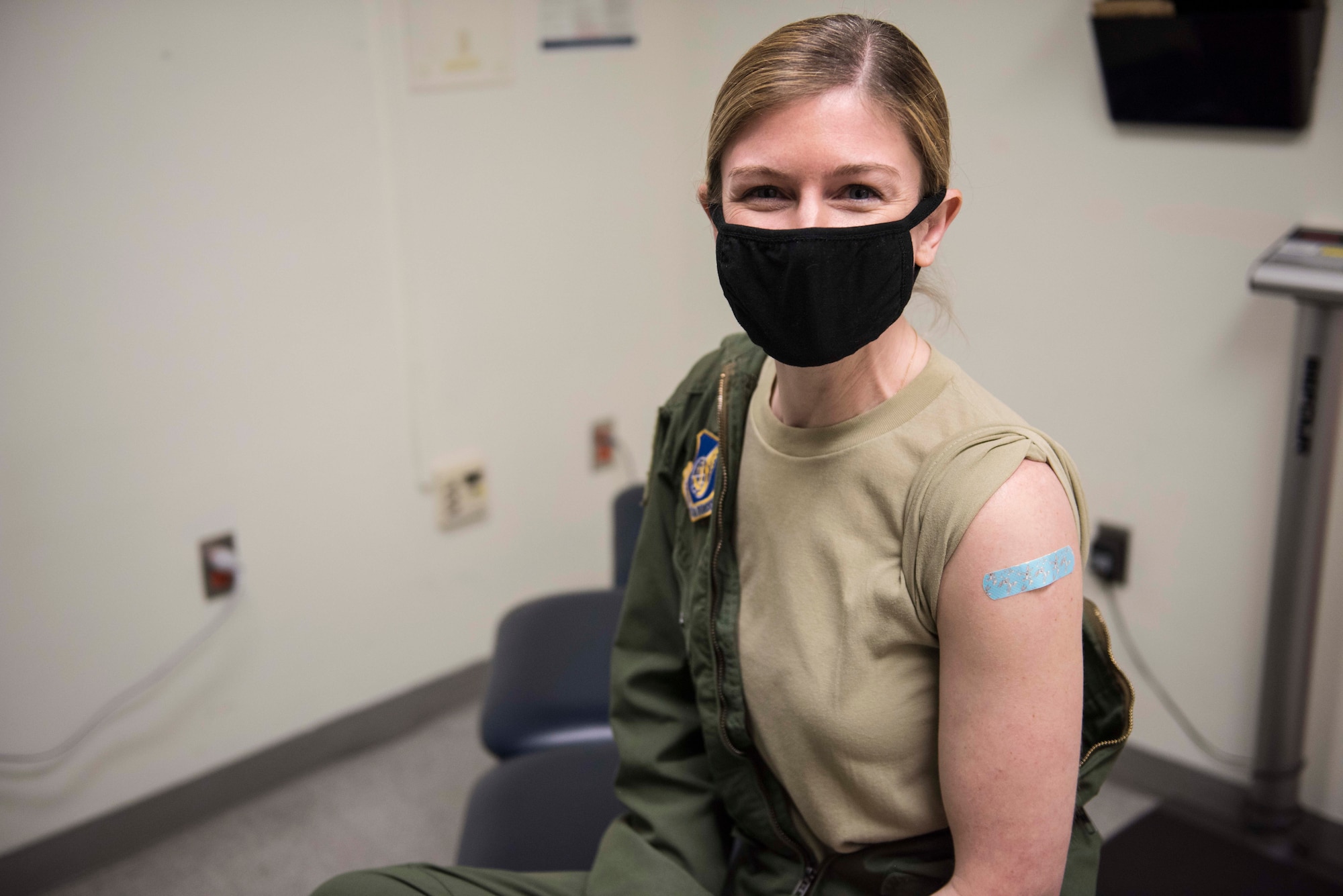 a photo of a woman in a medical room