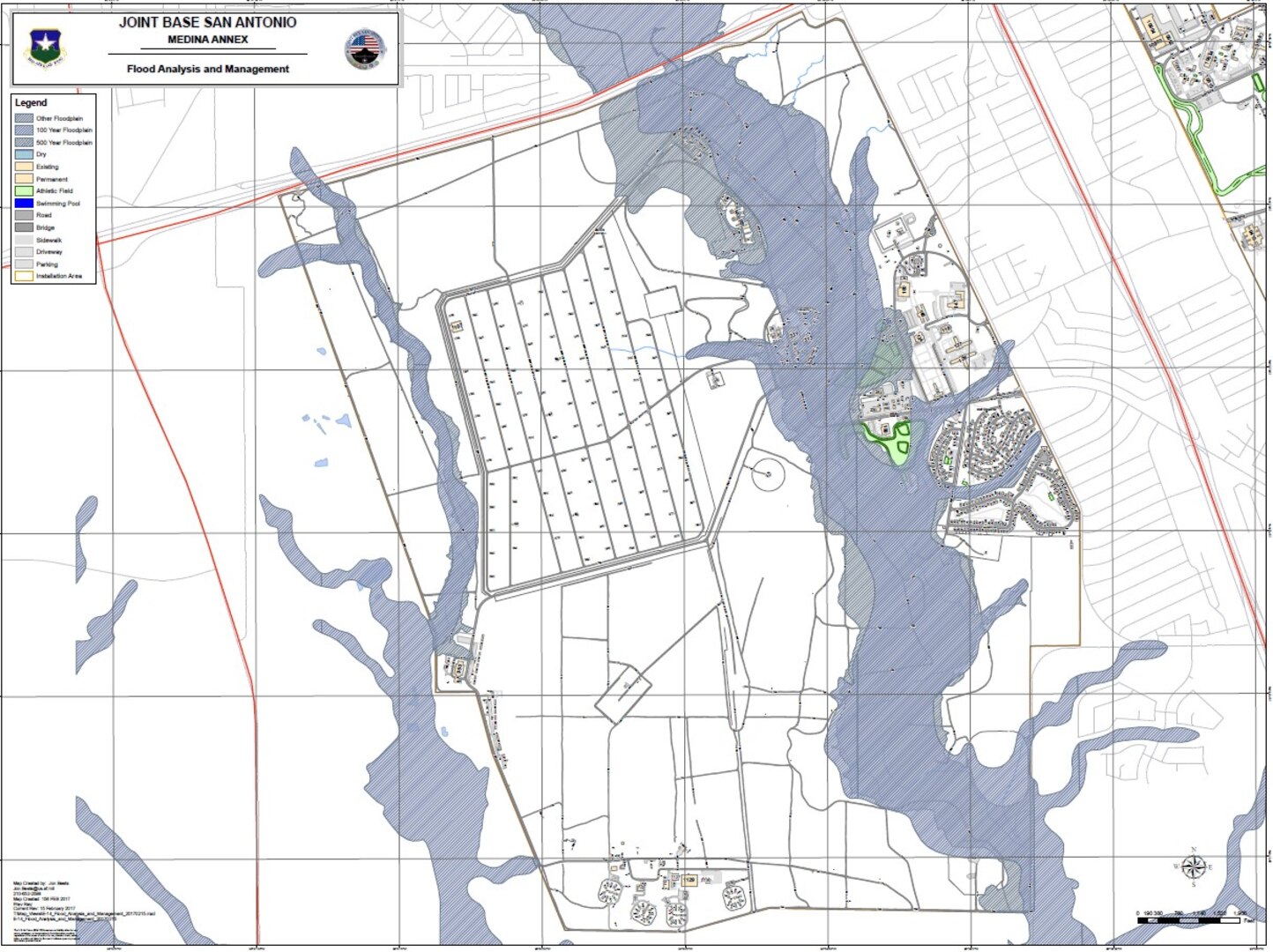 Joint Base San Antonio-Chapman Annex, formerly JBSA-Medina Annex, flood map.