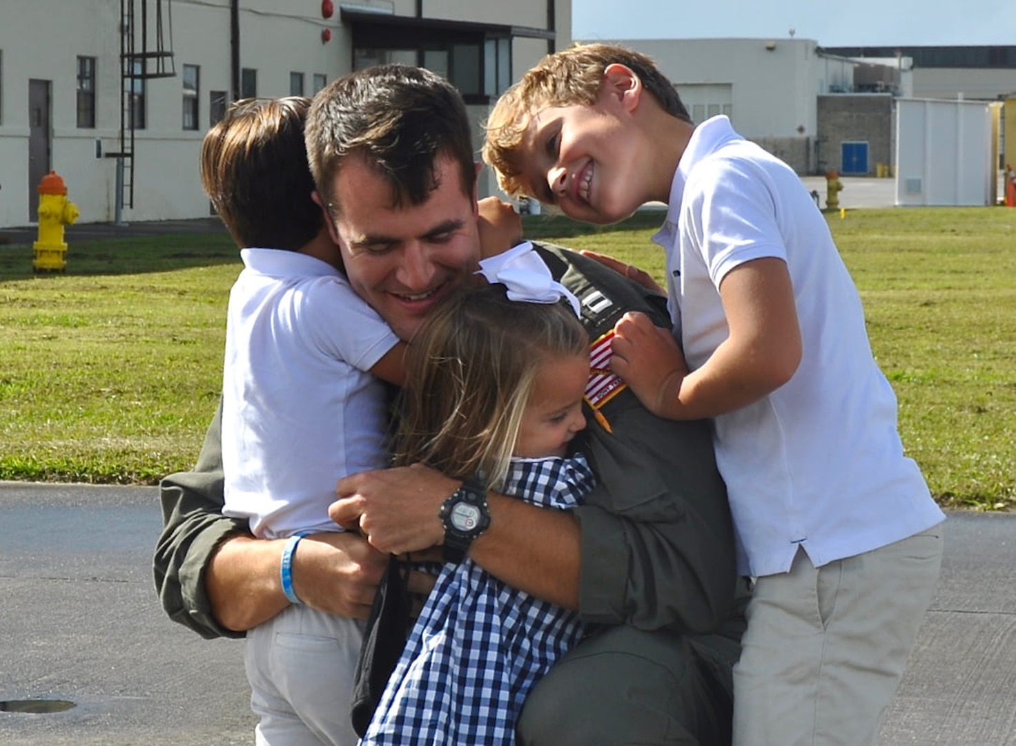 Service member and his family