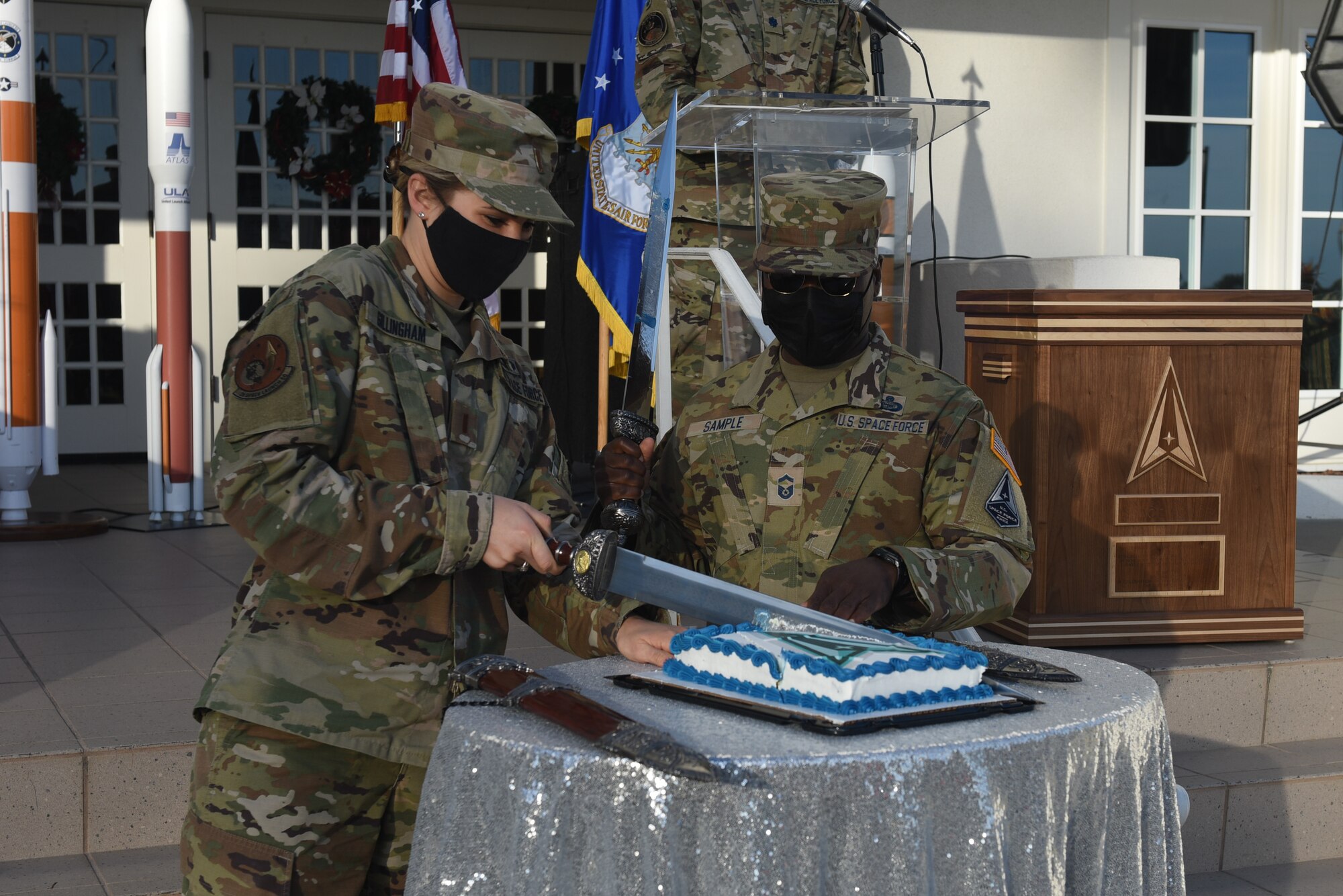 Photo of U.S. Space Force birthday cake cutting event