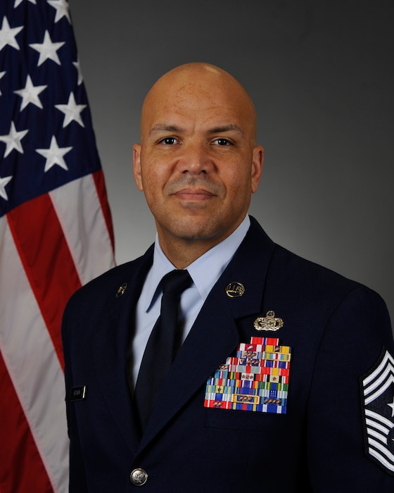 U.S. Air Force Chief Master Sgt. Daniel Guzman, 92nd Air Refueling Wing command chief.