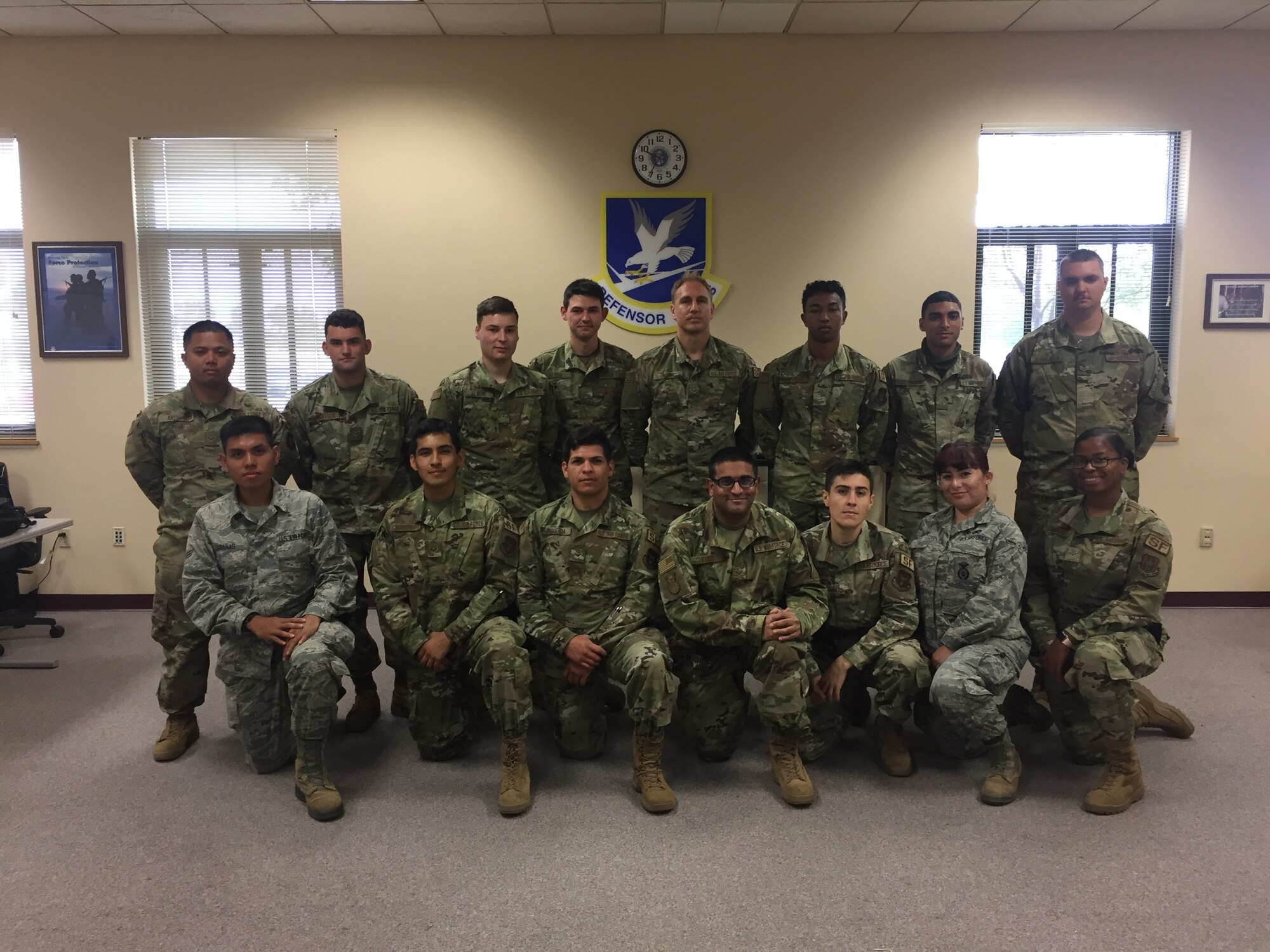 Students from Genesis pose for a group photo in spring 2020 at Beale Air Force Base, California.