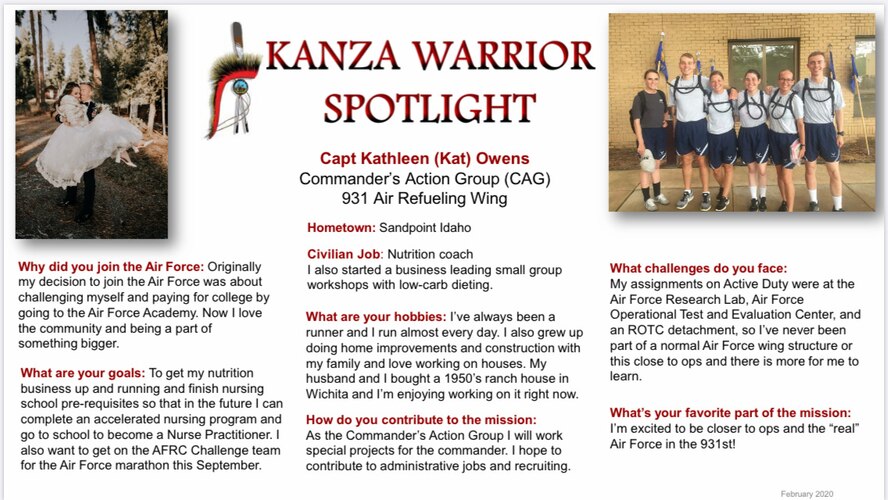 KANZA Warrior Spotlight February