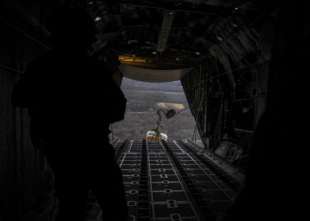 During the January unit training assembly, Airmen assigned to the 757th Airlift Squadron, 76th Aerial Port Squadron, and 910th Mission Support Group worked together to ensure four C-130H Hercules aircraft were able to fly in a four aircraft formation to Camp Garfield in Ravenna, Ohio.