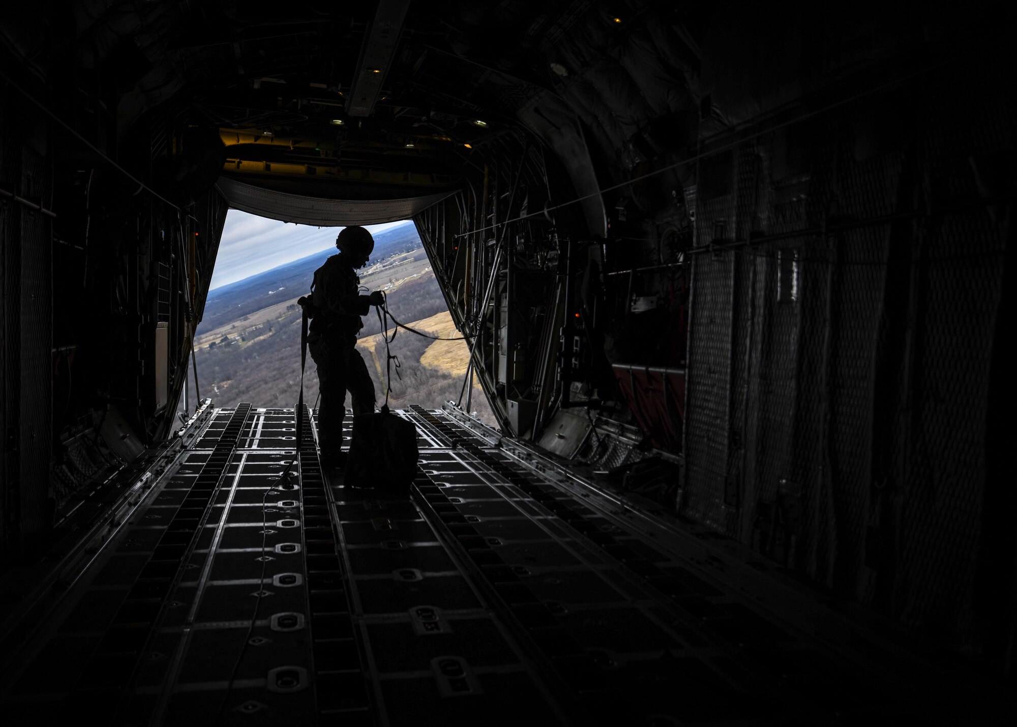 During the January unit training assembly, Airmen assigned to the 757th Airlift Squadron, 76th Aerial Port Squadron, and 910th Mission Support Group worked together to ensure four C-130H Hercules aircraft were able to fly in a four aircraft formation to Camp Garfield in Ravenna, Ohio.