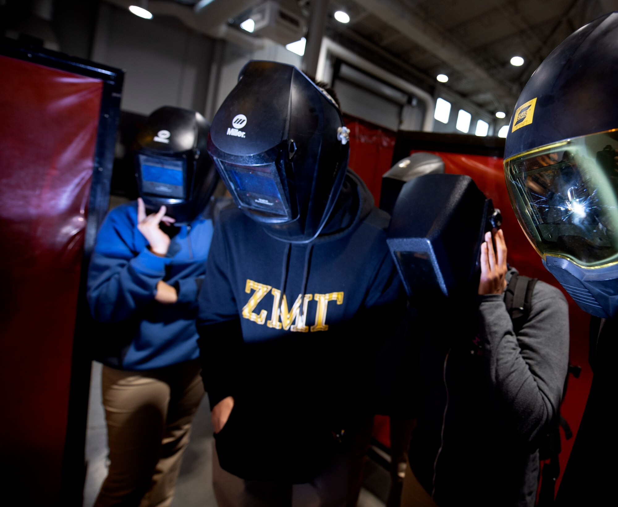 Airmen show and explain their jobs to cadets who traveled from Puerto Rico to better understand the operational Air Force.