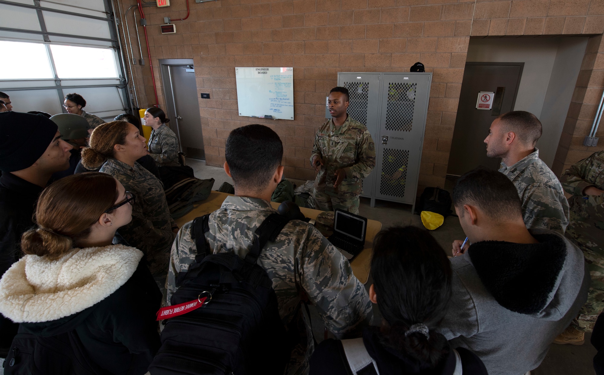 Airmen show and explain their jobs to cadets who traveled from Puerto Rico to better understand the operational Air Force.