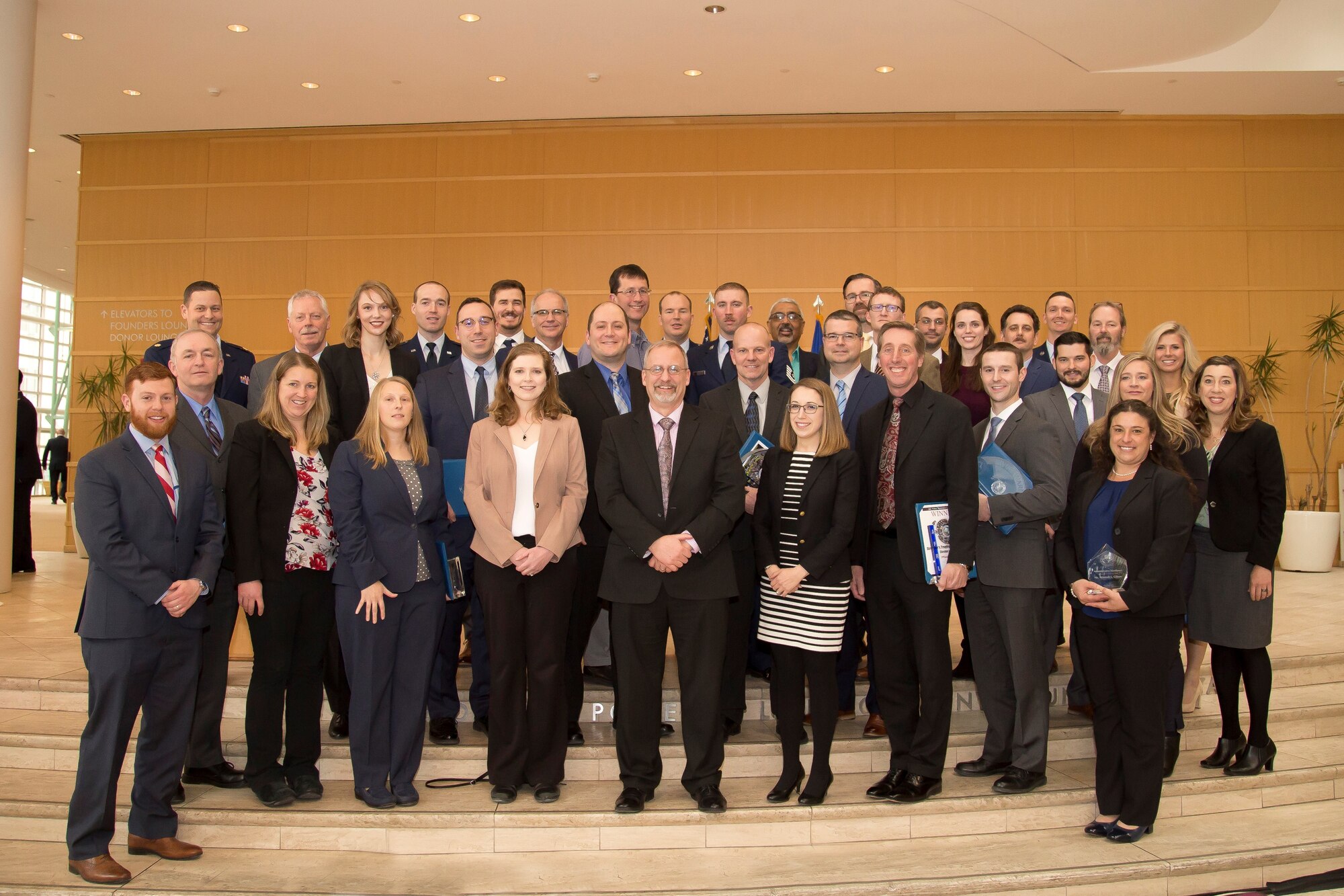 The Air Force Research Laboratory Aerospace Systems Directorate honored its top performers at the 8th Annual Awards Luncheon, Jan. 30, 2020, at the Schuster Center in Dayton, Ohio. (U.S. Air Force Photo/Danielle DeBorde)