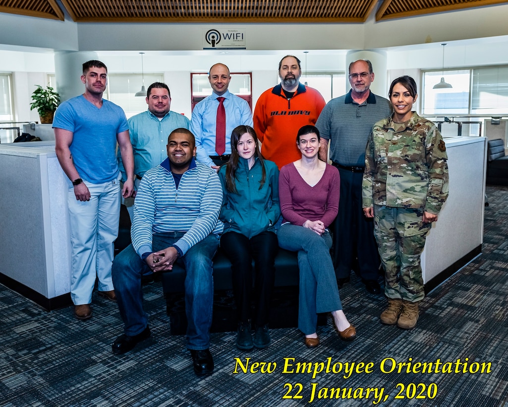 Group photo of 8 new employees who attended the new employee orientation on January 22 and 23, 2020.