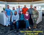 Group photo of 8 new employees who attended the new employee orientation on January 22 and 23, 2020.