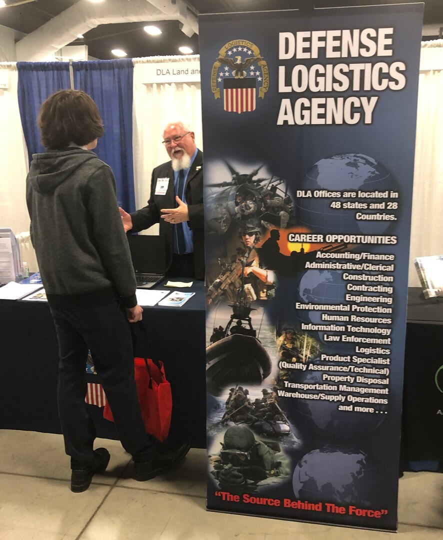 DLA Land and Maritime recruitment booth at the 2020 OFIC CareerFest