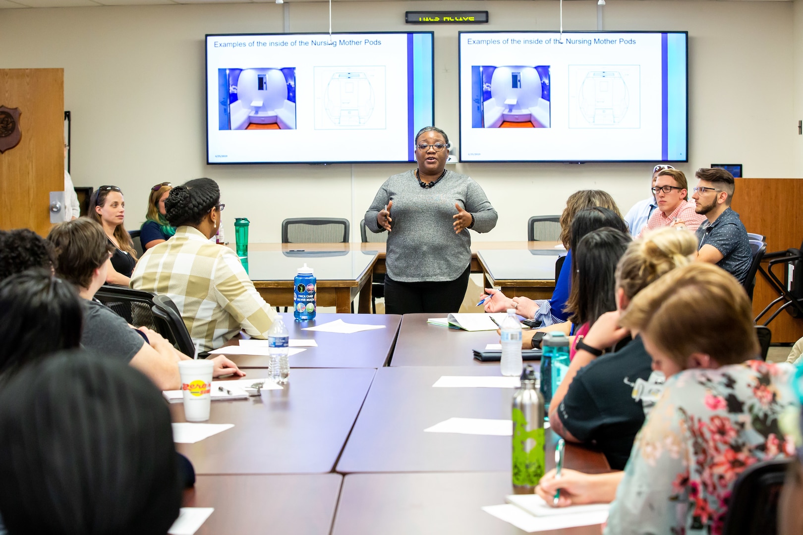 Federal Women's Program Carlynn Lucas was one of the moderators for focus groups held within the shipyard regarding nursing stations throughout NNSY.