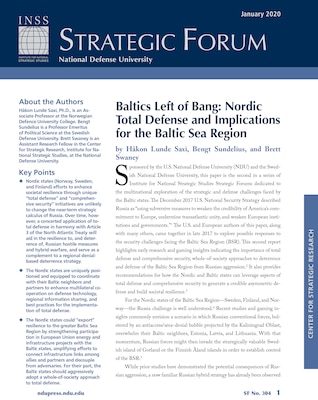 Baltics Left of Bang: Nordic Total Defense and Implications for the Baltic Sea Region