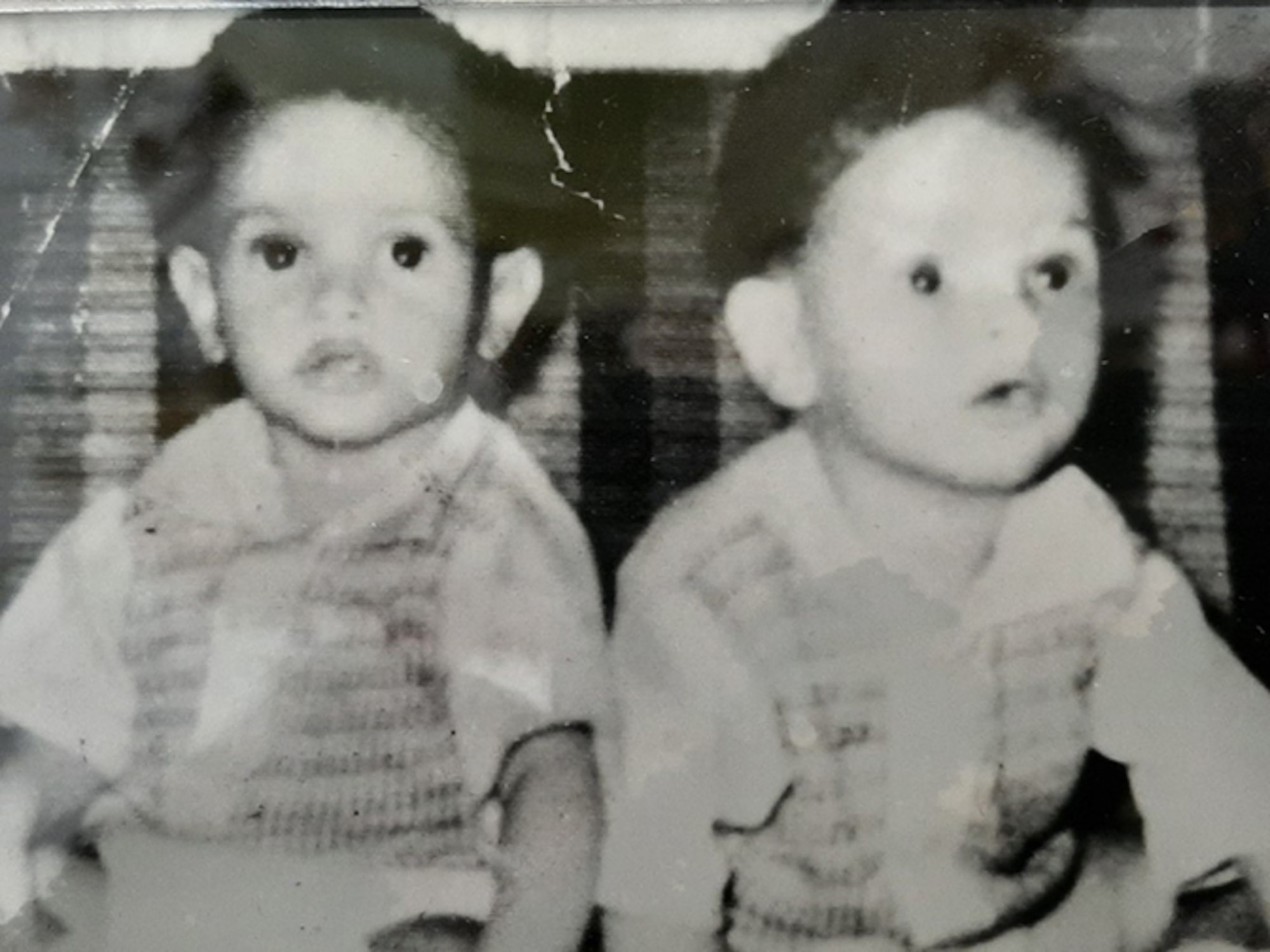 Twins Melvin Kelvin Bowen pose for a photo when they were children. The brothers grew up in the small community of East Arcadia, North Carolina, with their 12 siblings. (Courtesy photo by Kelvin Bowen)
