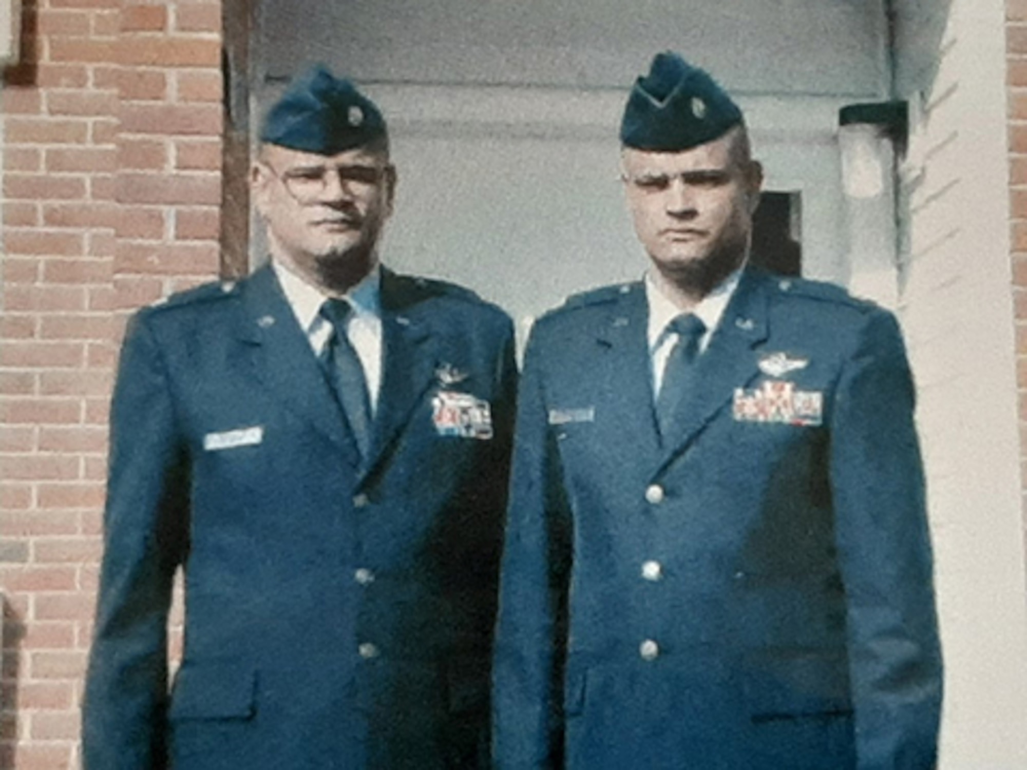 Kelvin Bowen, left, and Melvin Bowen, are identical twins who both served 23 years in the United States Air Force upon separation in August 2007. The brothers spent more than half of their Air Force career stationed at the same base. (Courtesy photo by Kelvin Bowen)