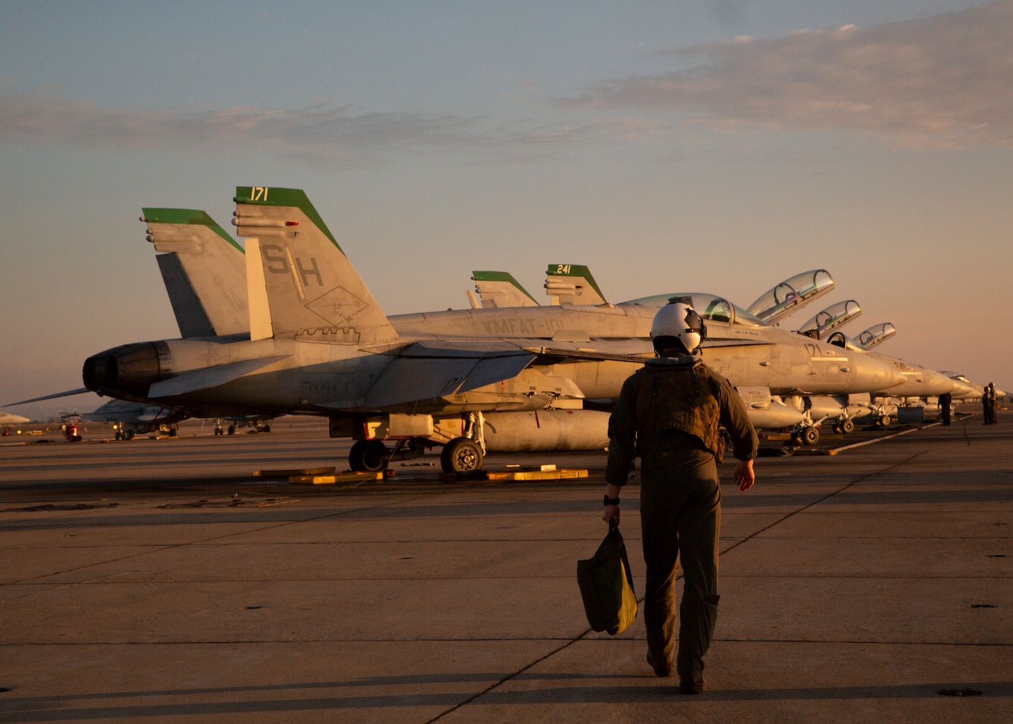 A U.S. Marine prepares his aircraft in support of Exercise Winter Fury on Jan. 15th.