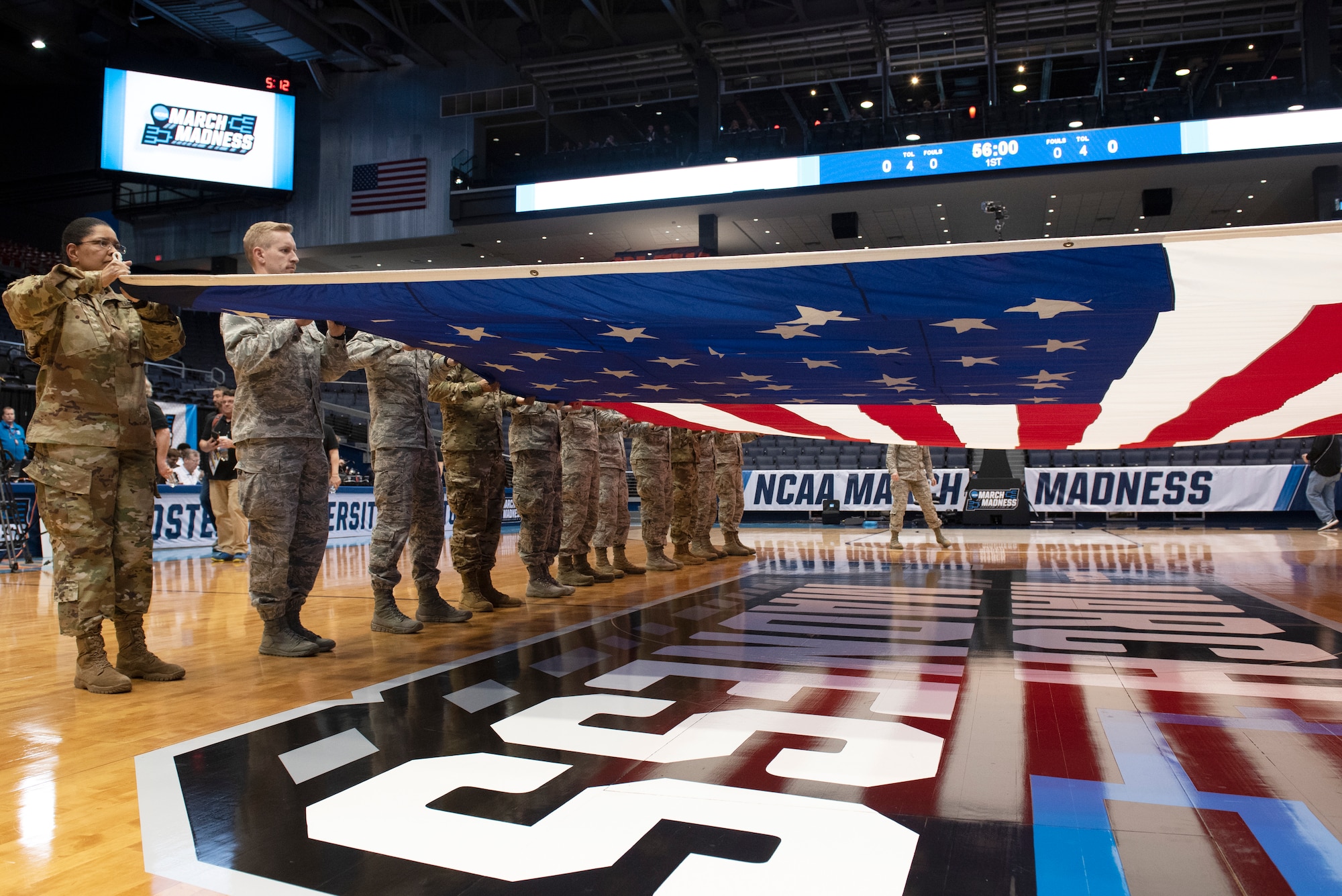 Dayton First Four basketball tip off March 17 (U.S. Air Force photo/Michelle Gigante)