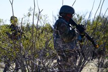 Airmen stand guard during exercise