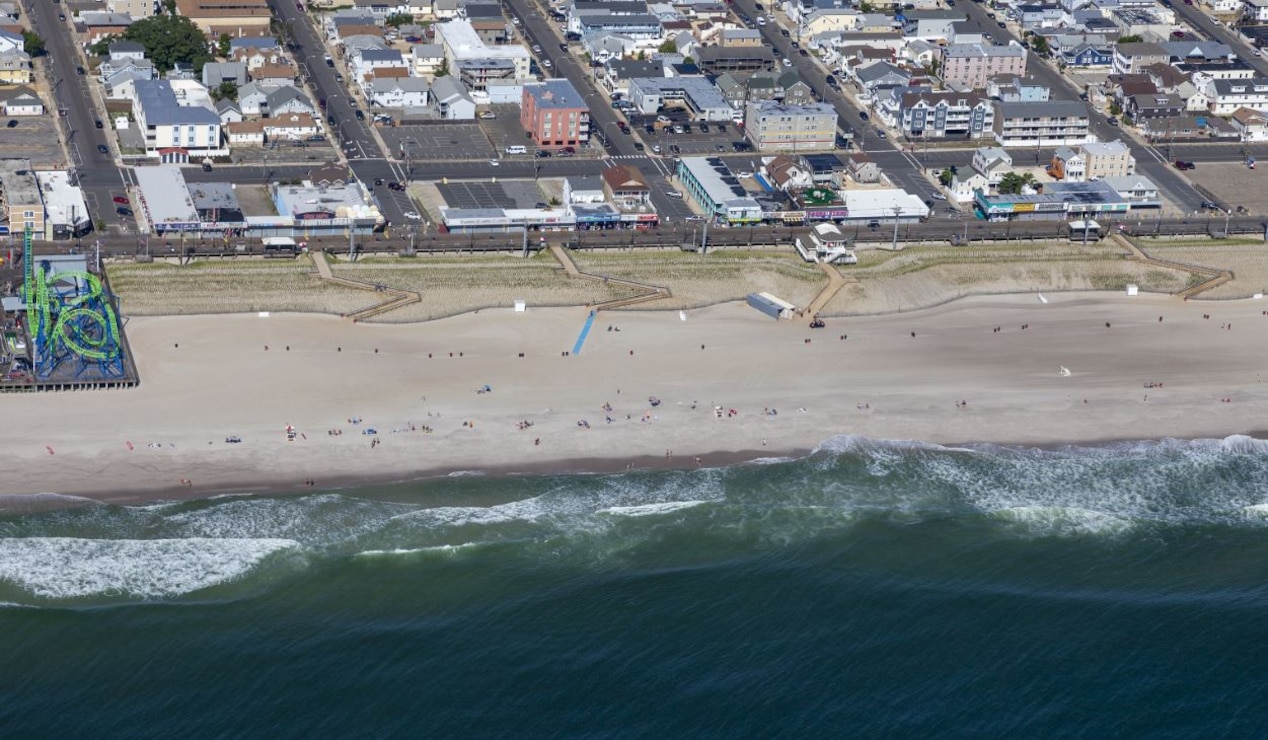 The Manasquan Inlet to Barnegat Inlet project includes a dune and berm system that is designed to reduce the risk of storm damages to infrastructure and property.
