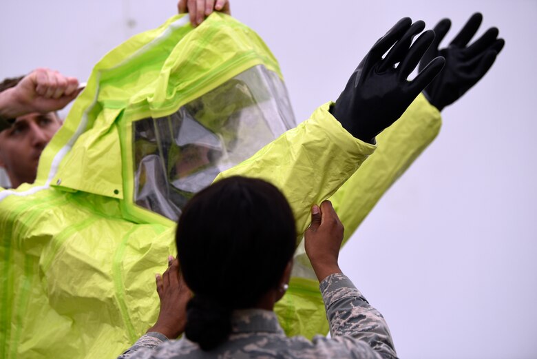 The 45th Medical Group held their Ready Eagle exercise 27-31 Jan., 2019, at Patrick Air Force Base, Fla. The medical group worked alongside the 45th Security Forces Squadron and the 45th Civil Engineer Squadron, which helped equip our team for the most accurate, timely and tactical response to home station medical hazards. (U.S. Air Force photo by Airman 1st Class Zoe Thacker)