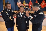 Warrant Officer Karinn Hemingway, a 110th Information Operations Battalion information services technician, commissions as Maryland Army National Guard warrant officer during graduation and pinning ceremony hosted by the 70th Regional Training Institute on Oct. 19, 2019