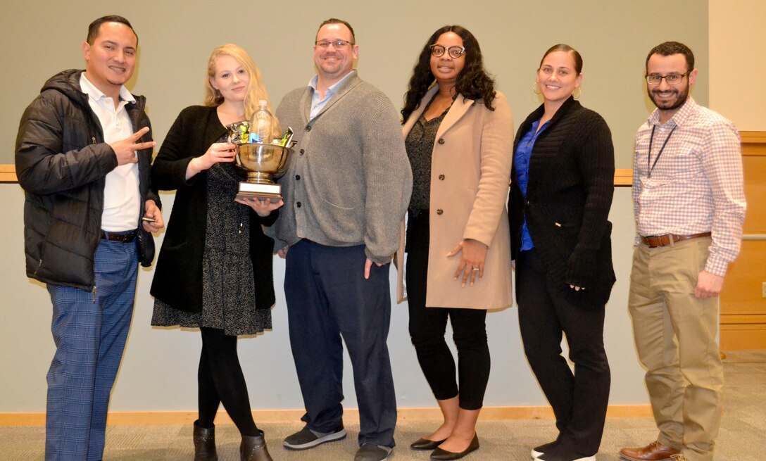 The winning team poses for a photo following a trivia-based event Feb. 5, 2020, at DLA Troop Support in Philadelphia.