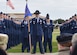 Photo of Air Force basic military training Airmen standing at ease.