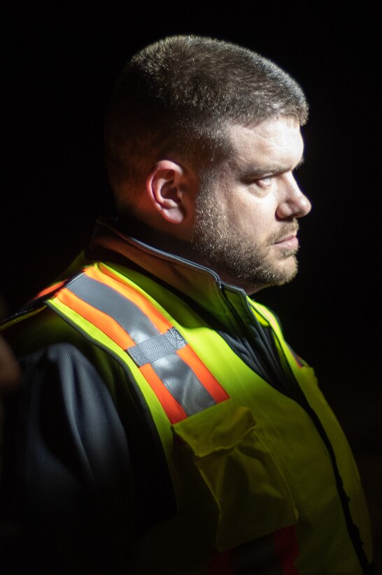 Wes Johnson, acquisition manager for Huntsville Center’s Ordnance and Explosives Directorate, participates in a walkthrough of a chemical warfare materiel remediation project site at Redstone Arsenal, Alabama, Jan. 16, 2020, for which Huntsville Center’s Chemical Warfare Design Center is serving as executing agent.