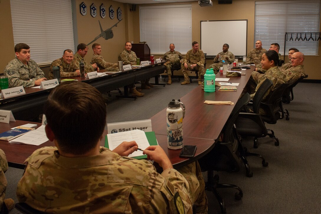 Photo of NCOs during chief's panel