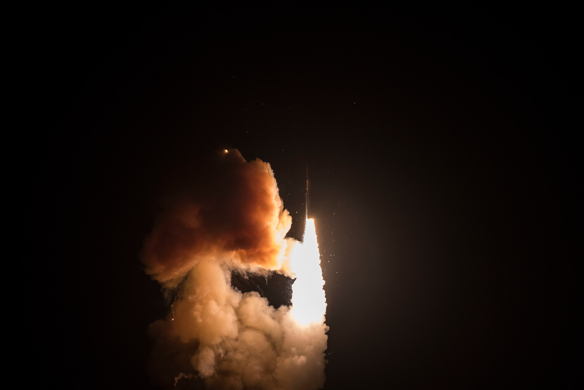 Minuteman III launches during a developmental test