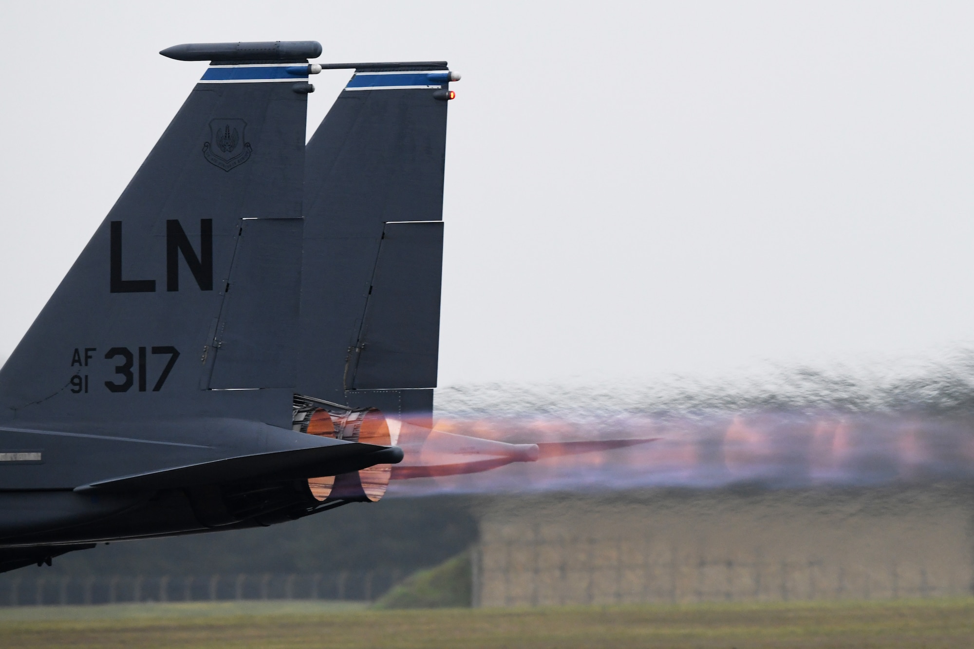 An F-15E Strike Eagle takes off