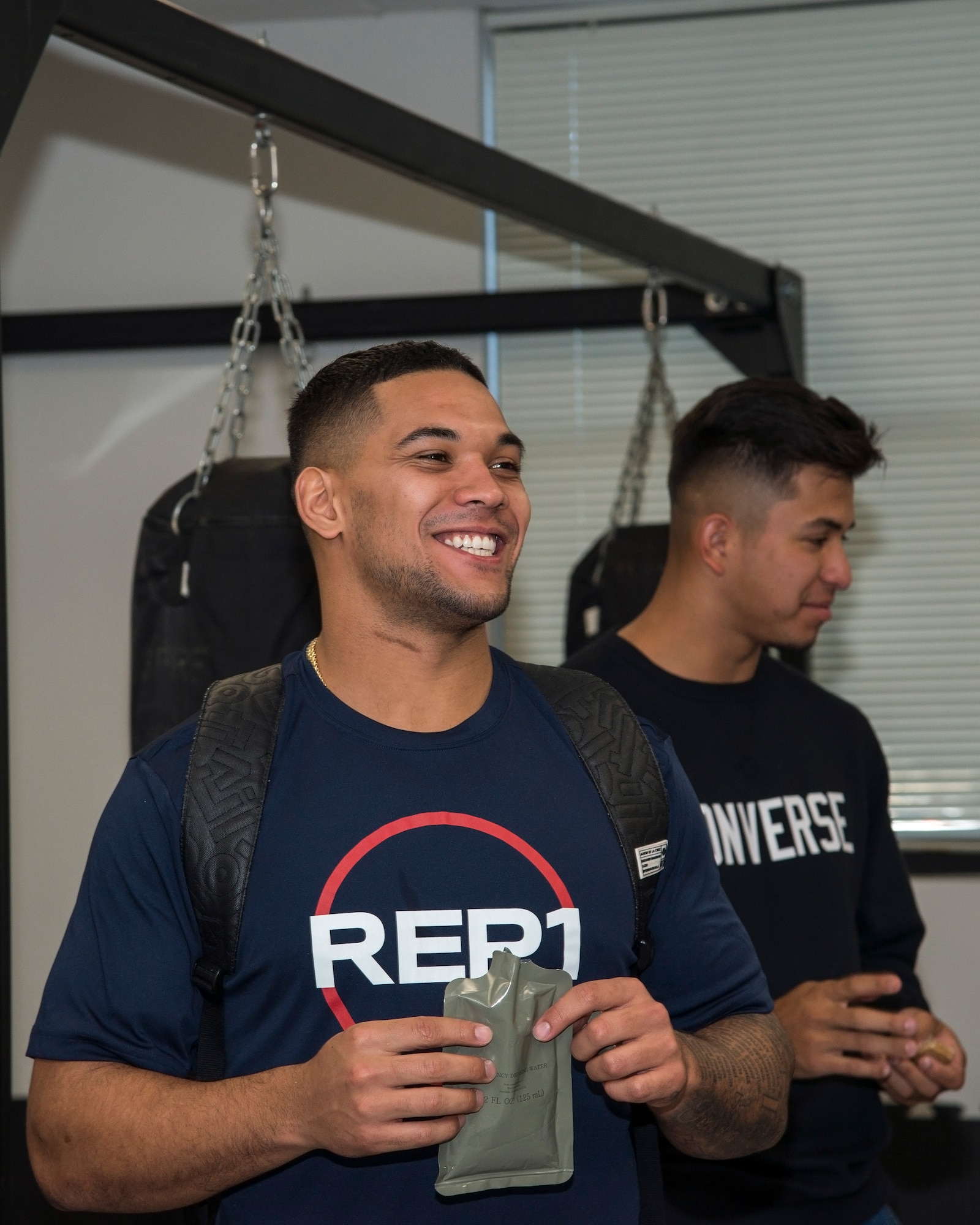 Pittsburgh Steelers running back James Conner attends a tour of the Survival, Evasion, Resistance and Escape (SERE) facility at MacDill Air Force Base, Fla., Jan. 28, 2020.