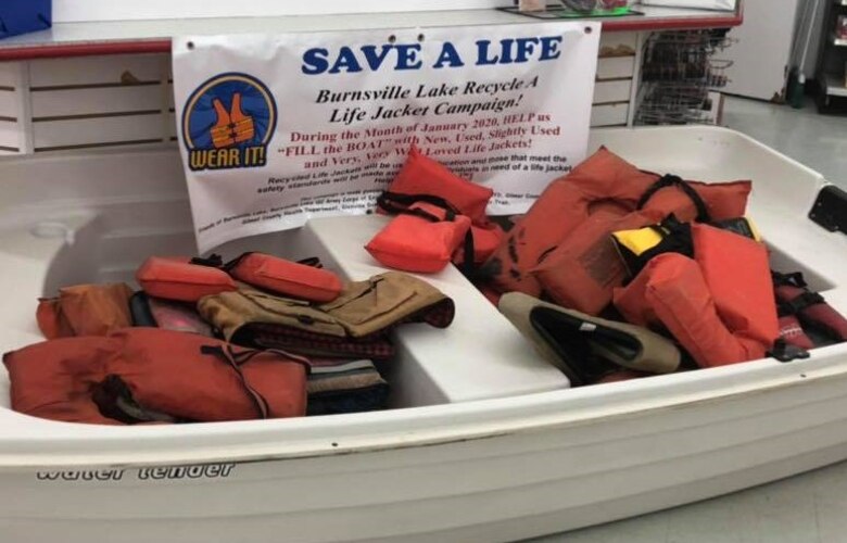 Save a Life - Burnsville Lake Recycle a Life Jacket January 2020 Campaign