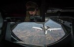 A U.S. Air Force KC-135 Stratotanker boom operator, assigned to the Mississippi Air National Guard 186th Air Refueling Wing, refuels an A-10 Thunderbolt II as part of Southern Strike 2020 over the Gulfport Combat Readiness Training Center, Miss., Feb. 7, 2020.