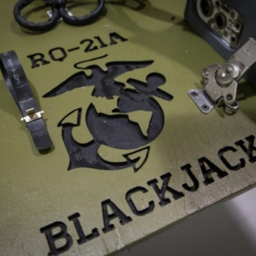 U.S. Marines and Sailors attended a ground breaking ribbon cutting ceremony for the RQ-21A Blackjack Course at the Center for Naval Aviation Technical Training, Marine Corps Air Station Cherry Point, North Carolina, Feb. 10, 2020. The RQ-21A Blackjack maintenance course will offer seven different modules with hands-on experience. Students will learn the basics of what an aircraft is, what a ground control station is, how all the different components work, and handling unscheduled maintenance. They will also learn about all the software dedicated to flying the aircraft, scheduled maintenance, troubleshooting, and operations. (U.S. Marine Corps photo by Cpl. Micha Pierce)