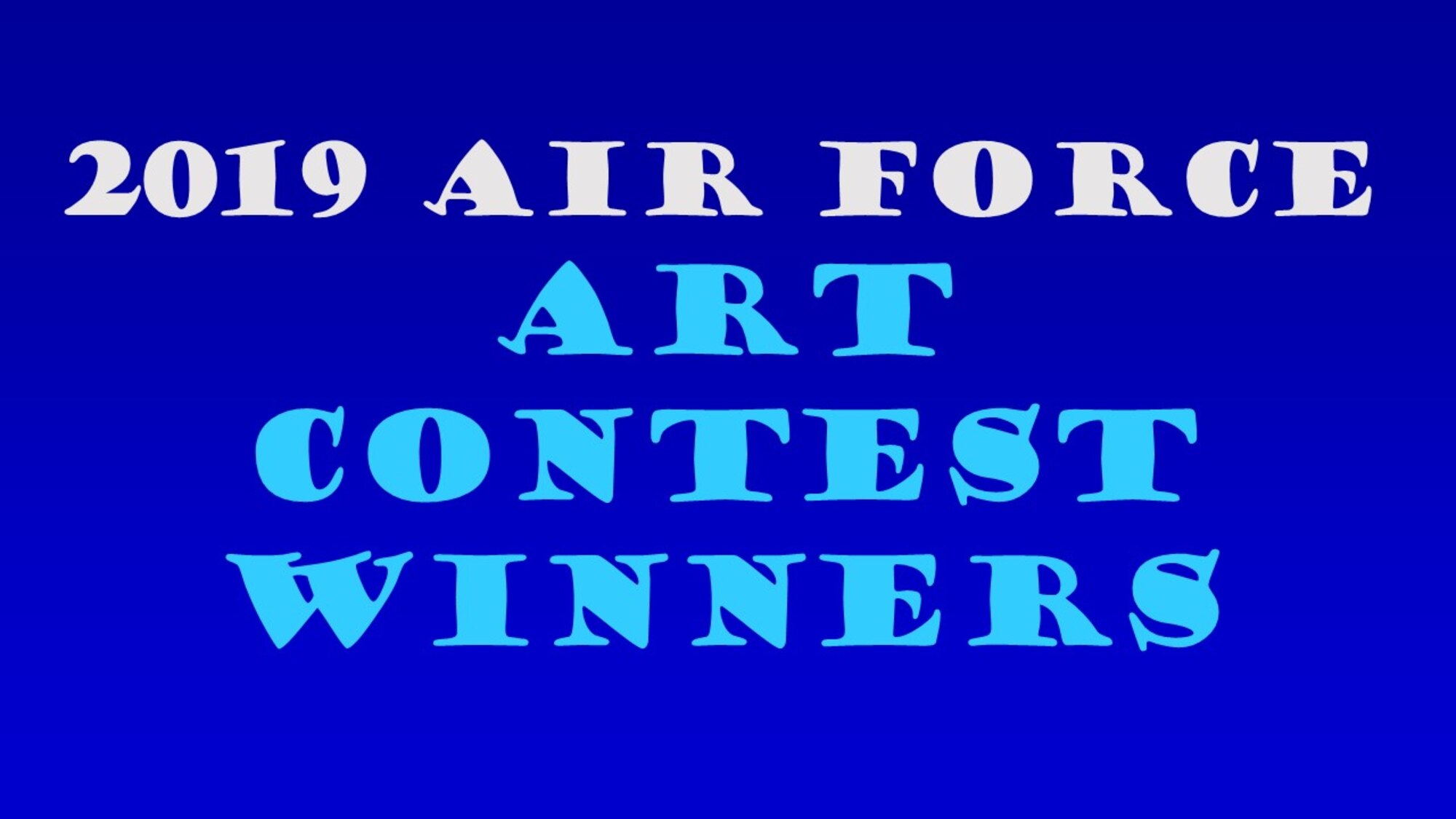Cover photo to announce the winners of the 2019 Air Force Art Contest.