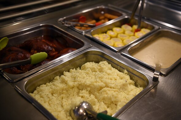 U.S. Air Force Jessica Muniz, 786th Force Support Squadron food service apprentice, builds box meals at the Jawbone Flight Kitchen at Ramstein Air Base, Germany, Feb. 6, 2020.