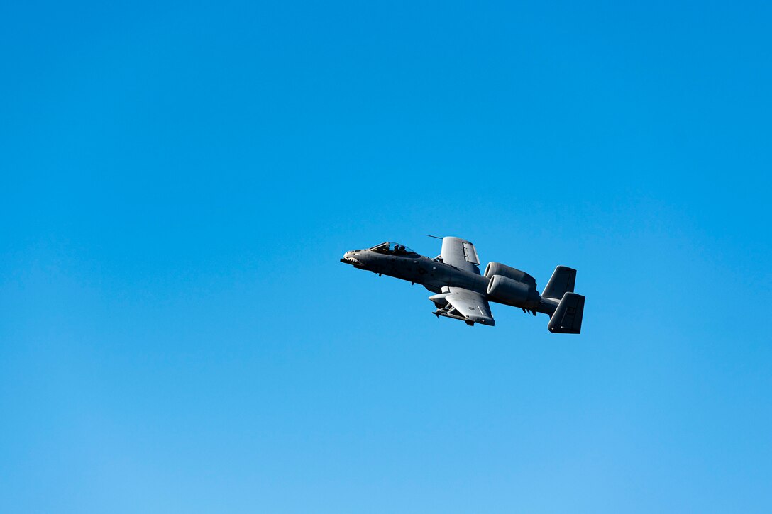 Photo of an A-10C Thunderbolt II flying.