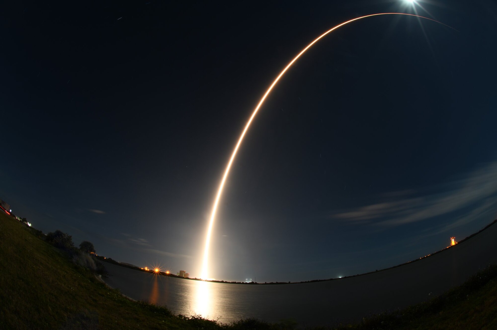 United Launch Alliance's Atlas V rocket carries the Solar Orbiter into space as it launches on Feb. 9, 2020, at Cape Canaveral Air Force Station, Fla. The Solar Orbiter is a Sun-observing satellite which is intended to perform measurements of the inner heliosphere and perform close observations of the polar regions of the Sun. (U.S. Air Force photo by Senior Airman Dalton Williams)