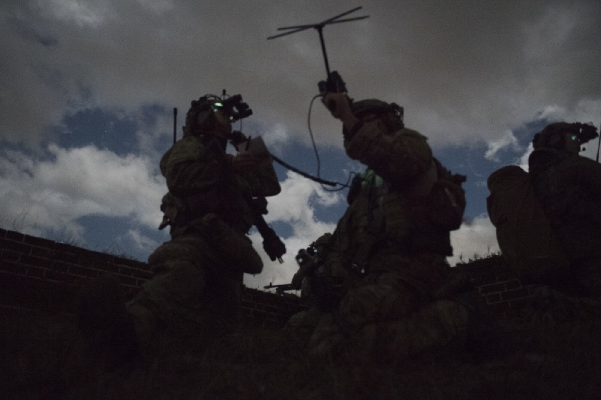 U.S. Air Force Special Tactics operators participate in exercise Southern Strike 2020, Feb. 6, 2020 at Fort Morgan, Ala. Southern Strike is a large-scale, joint and international combat exercise, which features counter insurgency, close air-support, en-route casualty care, non-combatant evacuation and maritime special operations.