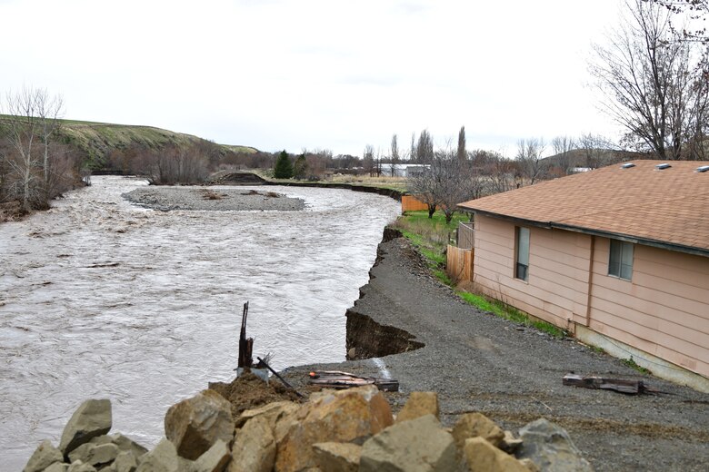 Erosion near Marie Dorion Park in Milton Freewater.