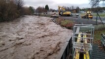 Walla Walla District Corps of Engineers floodfighting efforts in Milton Freewater on Friday Feb. 7.
